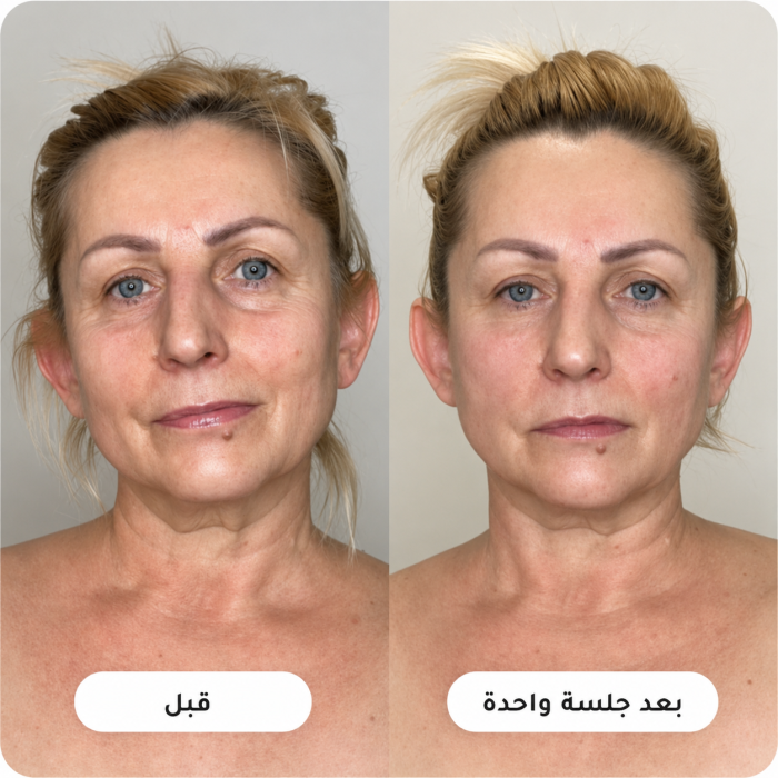 قبل وبعد لجلسة واحدة
